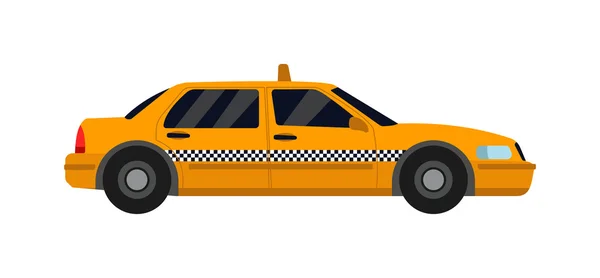 Illustrazione vettore taxi giallo . — Vettoriale Stock