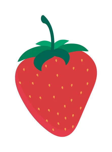 Rode aardbei vectorillustratie. — Stockvector