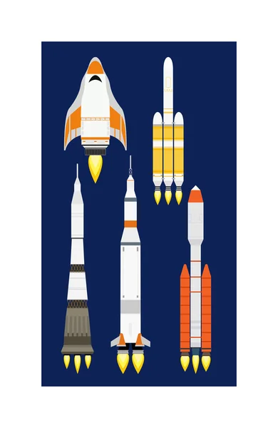 Raketenvektorsymbol isoliert — Stockvektor