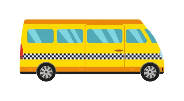 Gul taxi buss vektor illustration. — Stock vektor