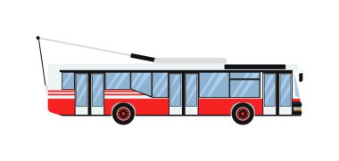 Vector illustration trolleybus. clipart