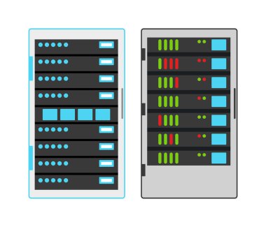 Bilgisayar Sunucusu Simge Vektör Çizimi