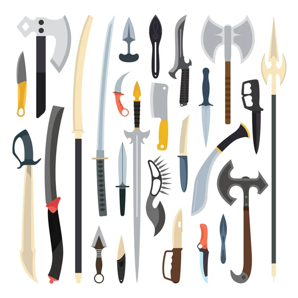 Knifes wapen vector illustratie. Speelgoed trein vector illustratie. — Stockvector