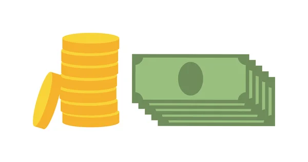 Iconos de dinero vector ilustración . — Vector de stock