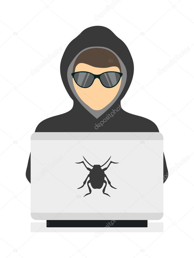 Hacker vector illustration. — Stock Vector © luplupme ...