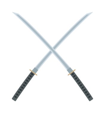 Çapraz kılıç simgesi vektör illüstrasyon