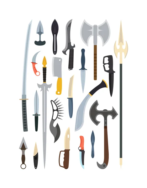 Knifes weapon vector illustration. Toy train vector illustration. — Stock Vector