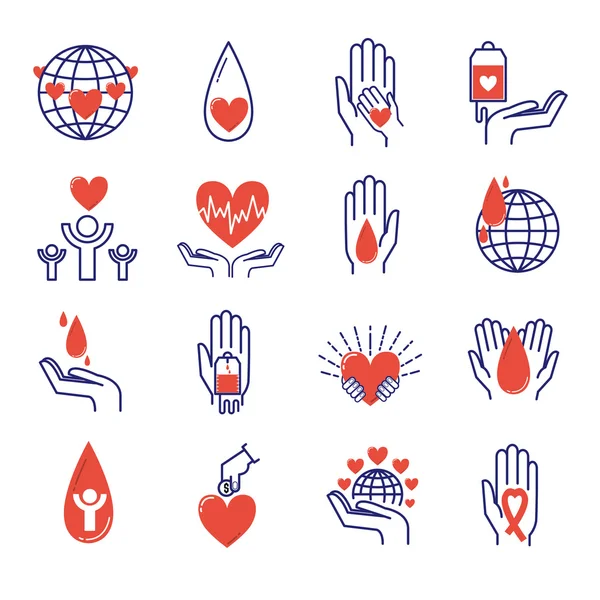 Gönüllü simgeler kümesi vektör.