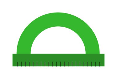 Yuvarlak cetvel aracı düz simge vektörü