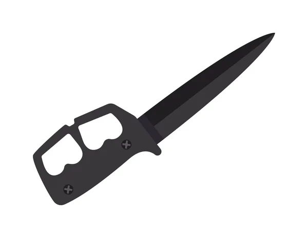 Military hunter knife vector illustration. — Stock Vector