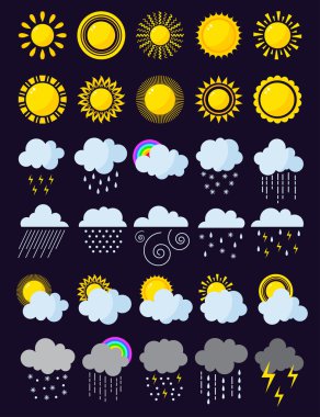 Hava simgeler kümesi vektör.