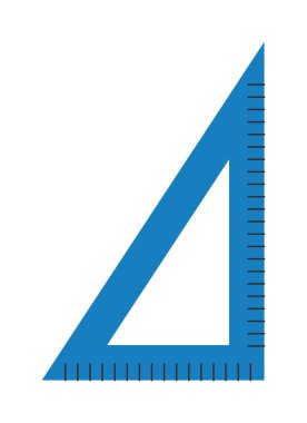 Köşe cetveli aracı düz simge vektörü