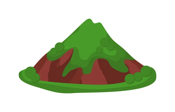 Vulcano isolato illustrazione vettoriale . — Vettoriale Stock