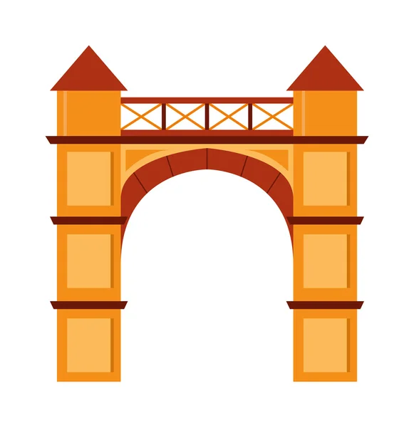 Arch vector icon isolated — Stock Vector