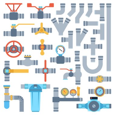 pipes vector set. clipart