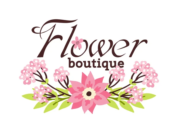 Floral boutique διανυσματικά εικονογράφηση. — Διανυσματικό Αρχείο