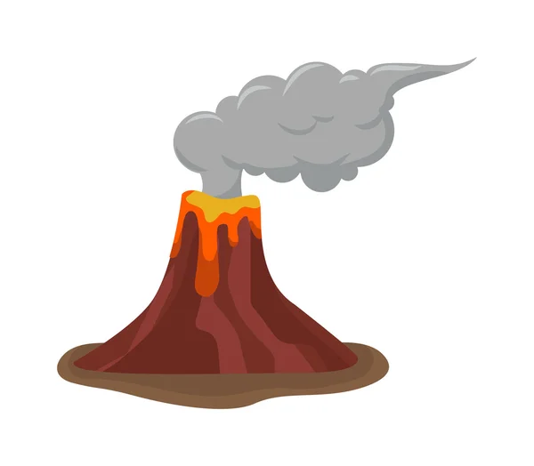 火山喷发矢量图. — 图库矢量图片