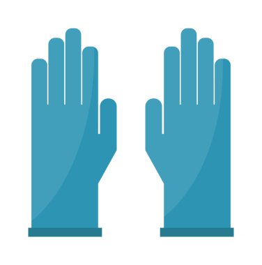 Eldiven üzerinde beyaz izole vektör çizim karikatür.