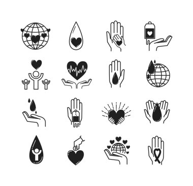 Bağış el vektör illüstrasyon.