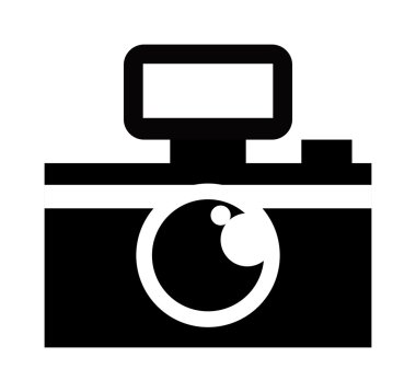 Siyah düz fotoğraf kamera simgesi