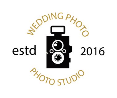 Fotoğrafçı simgesi vektör logosu