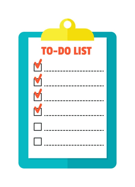 Agenda lista icono vector ilustración . — Vector de stock