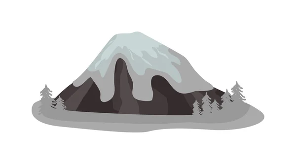 Illustration vectorielle du volcan . — Image vectorielle