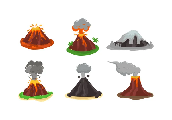 Volkan vektör çizim.