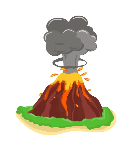 Illustration des Vulkanvektors. — Stockvektor