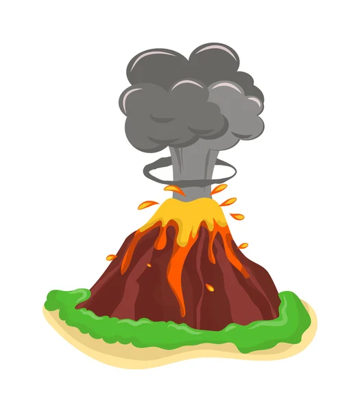 Illustrazione vettoriale vulcano . — Vettoriale Stock