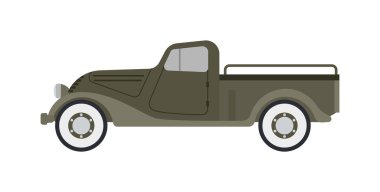 İzole retro araba vektör