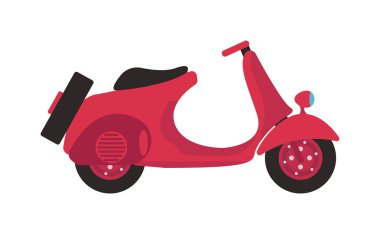 Retro motosiklet vektör izole.