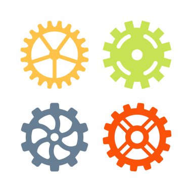 Vektör vites Icons set.