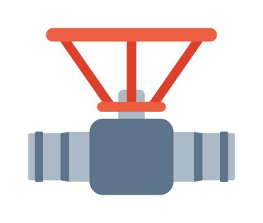 Gaz veya su vinç düz simge vektör çizim.