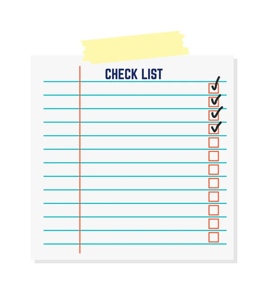 Clipboard document checklist test vector — Stock Vector