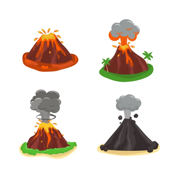 Ilustración del vector del volcán . — Vector de stock