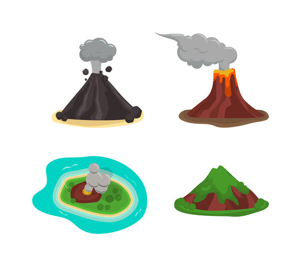 Volcano vector illustration.