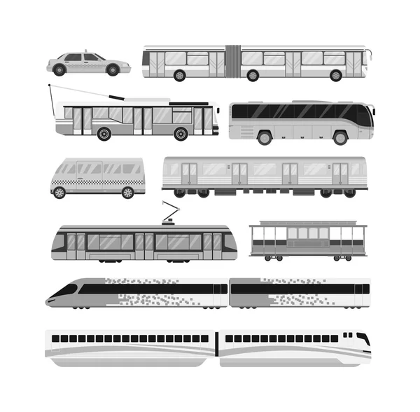 Juego de transporte urbano vector ilustración . — Archivo Imágenes Vectoriales