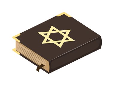 Yahudi İncil kitap vektör illüstrasyon.