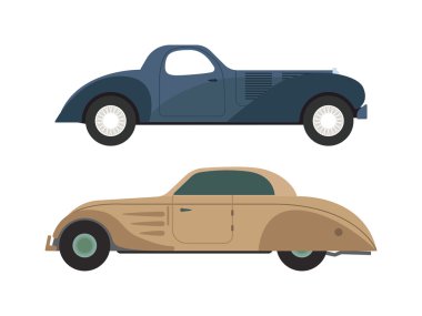 İzole retro araba vektör