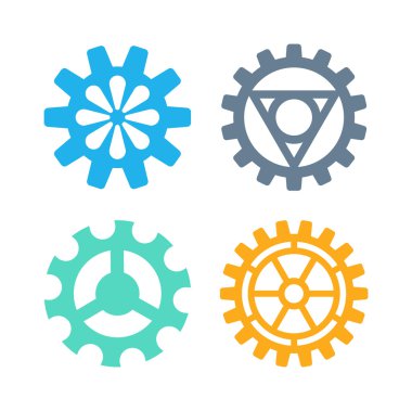 Vektör vites Icons set.