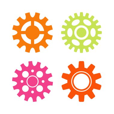 Vektör vites Icons set.