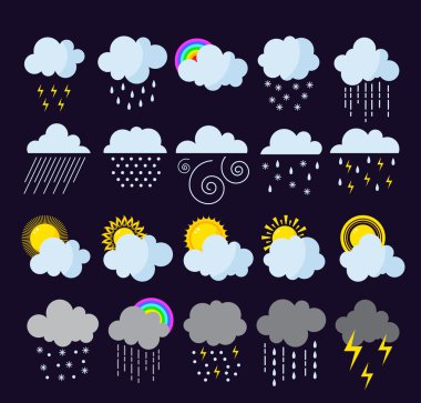 Hava simgeler kümesi vektör.