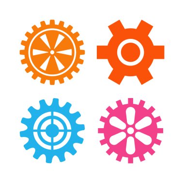 Vektör vites Icons set.