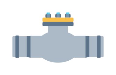 Gaz veya su vinç düz simge vektör çizim.