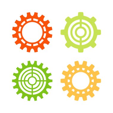 Vektör vites Icons set.