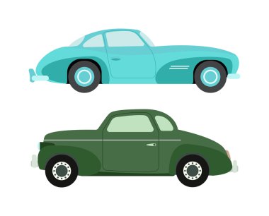 İzole retro araba vektör