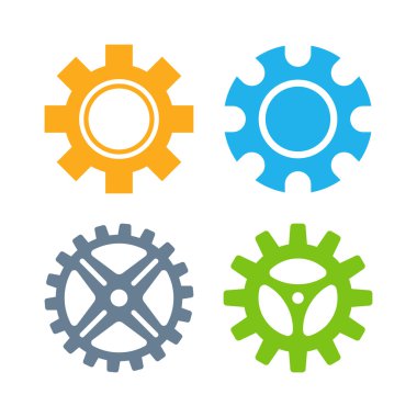 Vektör vites Icons set.