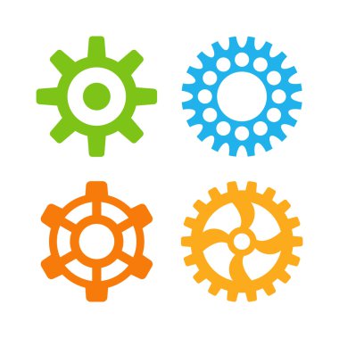 Vektör vites Icons set.