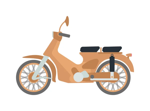 Retro moto vector aislado . — Archivo Imágenes Vectoriales